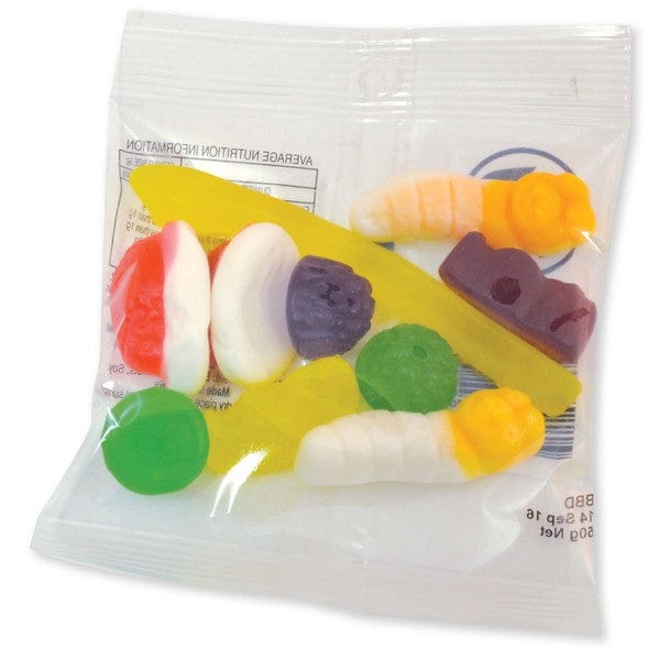 Cadbury Jellies Promotional Bags 100 x  50 Gm small cear bags Goody Goody Gum Drops online lolly shop