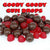 Chocolate coated Raspberry Jellies 10 x 100 Gm bags Goody Goody Gum Drops online lolly shop