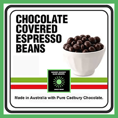 Dark Chocolate coated Coffee Beans 1kg or Re-Sealable Pouches Goody Goody Gum Drops online lolly shop