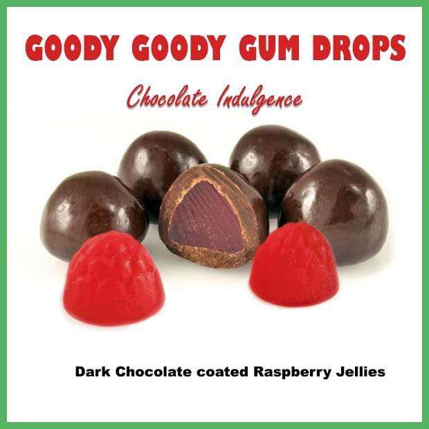 Dark Chocolate coated Raspberries Goody Goody Gum Drops online lolly shop