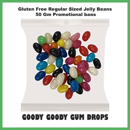 Gluten Free Regular Sized Jelly Beans 50 Gm Promotional bags Goody Goody Gum Drops online lolly shop