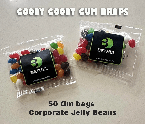 * Mini Jelly Beans in 50 Gm Clear Bags Goody Goody Gum Drops online lolly shop